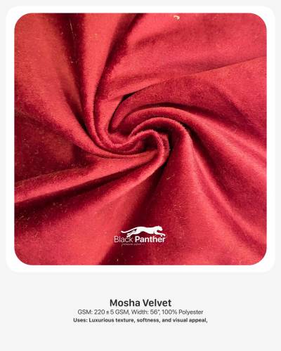 Mosha Velvet Fabric 220 GSM | in Surat